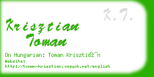 krisztian toman business card